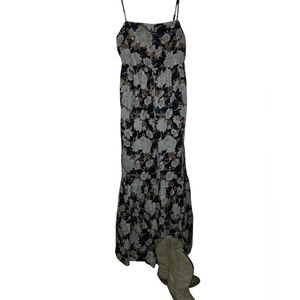 Abercrombie & Fitch Black and Cream Floral Maxi Dress. Size Small. EUC